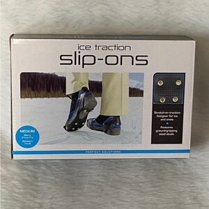 Ice Traction Slip Ons Over Shor Ice Medium Men’s 5 1/2- 71/2 Women’s 7-8‎